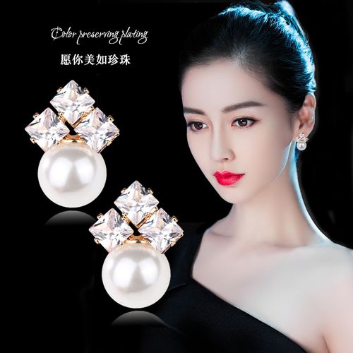 耳饰2021新款潮饰品耳环925纯银高级感气质珍珠明星同款过年耳钉