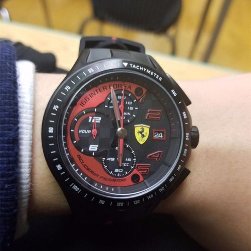 正品ferrari法拉利男表硅胶运动风计时石英手表0830077