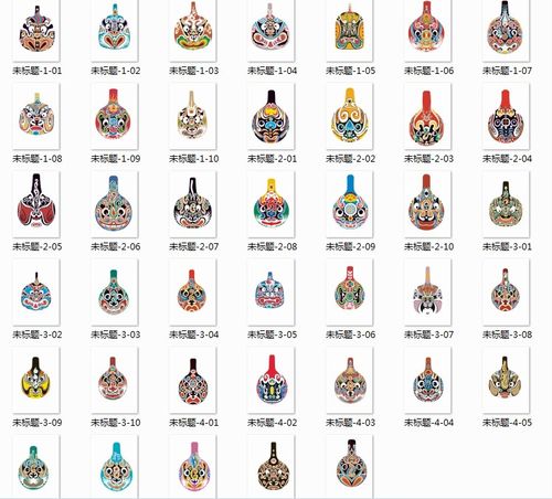 中国古老民俗陕西汉族特有凤翔民间社火马勺脸谱彩色矢量设计素材