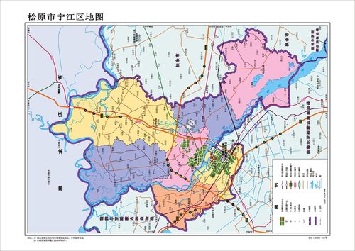松原市宁江区地图交通河流水系卫星旅游地形政区高清电子版定制