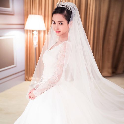 新娘头纱长款拖尾双层头纱女影楼拍照结婚主婚纱头饰