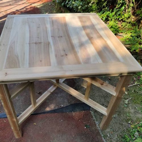 农村明清老式餐桌折叠脚八仙桌杉木桌子实木方桌酒席家用原木无漆