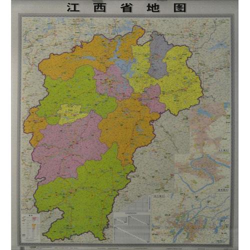 江西省无缝双全挂图 无 著作 文教 中国行政地图 中国行政区划图 新华