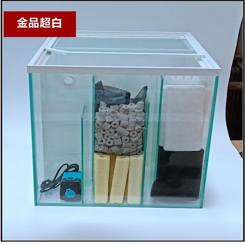 金品水族 背滤缸侧滤小缸定制金晶超白缸l过滤鱼缸免鱼水换型鱼缸