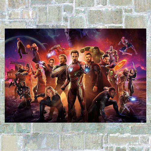狼天影 漫威全家福海报十周年合影复联10周年大合照十年挂画墙贴纸墙