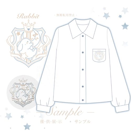 「莓喵」小月神原创正品刺绣jk上衣白色衬衫春季女长袖设计感小众