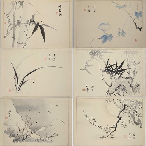 p369国画写意作品中国风复古水墨画设计素材图片梅兰