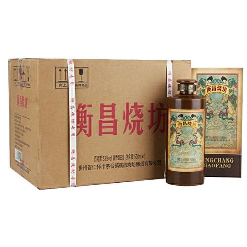 2019年 衡昌烧坊酒53度500m*6瓶酱香型白酒高端白酒礼盒装整箱