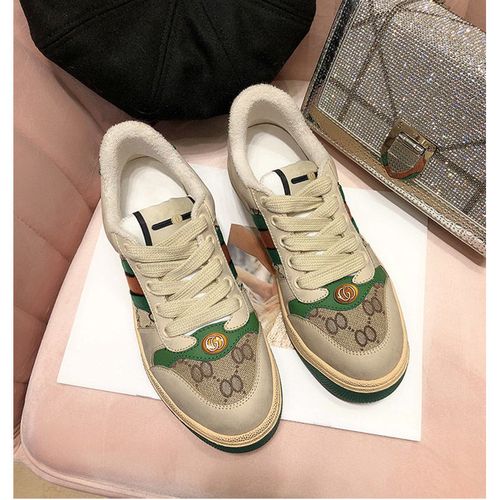 古琦代购2021g家脏脏鞋春夏做旧小脏复古女休闲运动女男百搭板鞋