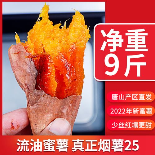 农家唐山新鲜红薯烟薯25号流油糖心蜜薯烤地瓜专用红心番薯9斤