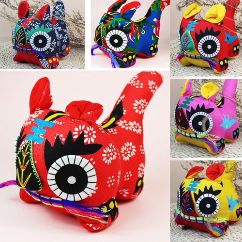 纯手工布老虎中国风传统民间手工艺品送老外小礼品满月百岁宝宝礼