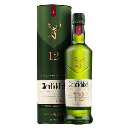 格兰菲迪12年单一纯麦芽威士忌 glenfiddich 苏格兰进口洋酒700ml