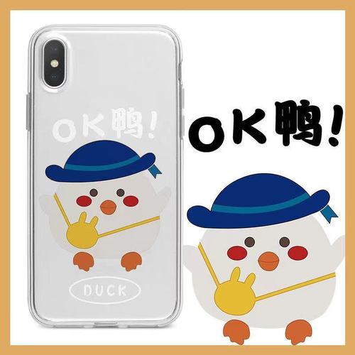 可爱卡通ok鸭oppok9/a95手机壳a35/reno6/5/4/a92s/a72/k7x真我x7