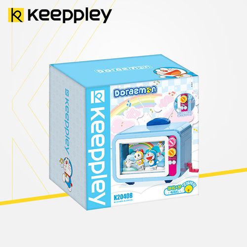keeppley哆啦a梦电视机拼装积木儿童益智玩具创意联名男女孩礼物