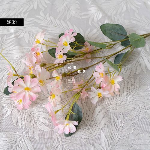 清新小梨花仿真花婚庆绢花塑料花单枝花束装v饰婚礼