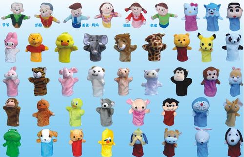 幼儿园亲子园早教具认识动物人物组合手偶52件手指偶益智玩具