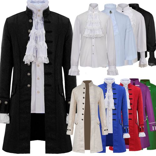 欧洲中世纪服装复古衬衫蒸汽朋克服套装男士制服舞台服英美绅士服