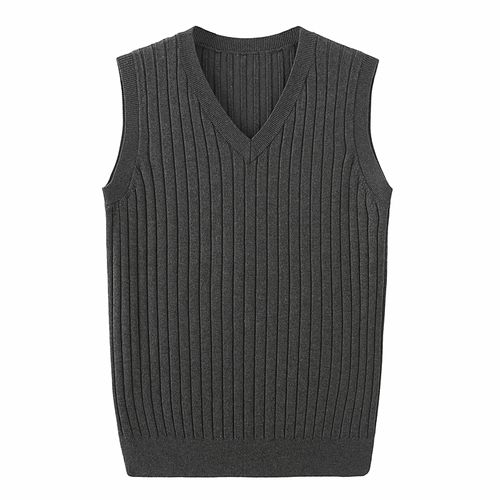 秋季男毛背心v领无袖毛衣坎肩鸡心领针织衫马甲修身潮流毛线马夹