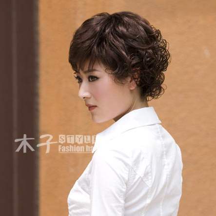 短发短卷发时发套假发发型假蛋卷气质女士中老年中年