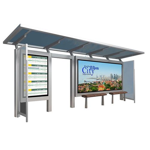 定做公交站台港湾式等站台公交车候车亭巴士站城市不锈钢站牌仿古