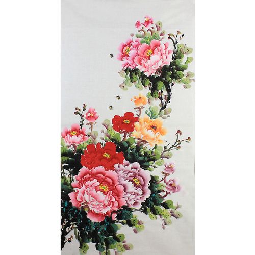 牡丹 花开富贵 纯手绘 家居装饰挂画 国画 花鸟画【14天内发货】