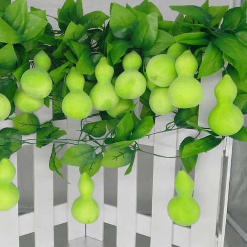 塑料花绿植绿树叶葫芦饭店夏季空调遮挡农家乐商场吊顶装饰 青葫芦 一