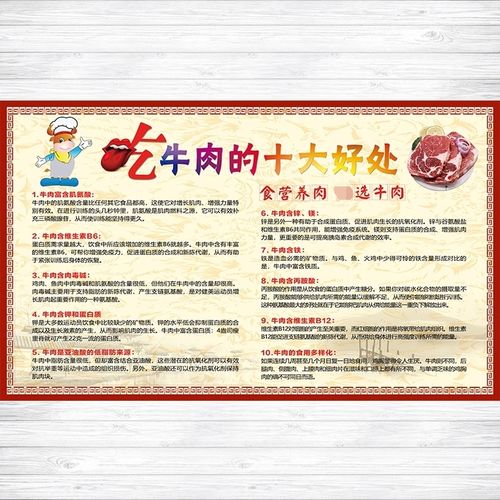 吃牛肉的好处牛肉汤牛肉馆海报墙贴画牛肉火锅饭店餐厅贴纸767