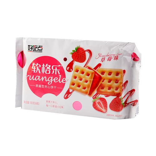 好吃点软格乐夹心饼干(草莓味)105