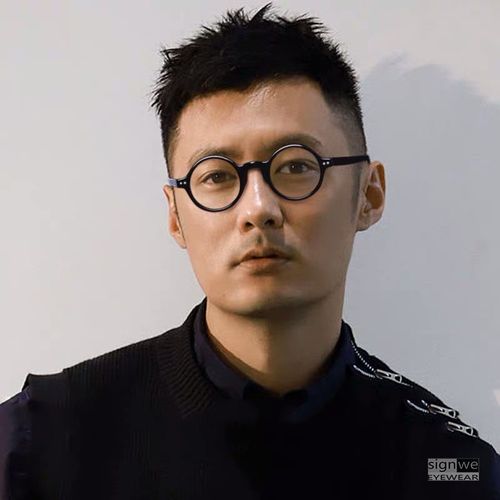 余文乐同款眼镜框男潮带铆钉日系复古黑框文艺小圆镜配近视防蓝光