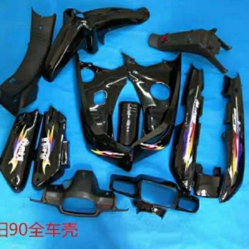 弯梁摩托车配件钱江qj100-4挡风板泥瓦护板灯箱仪表壳全车外壳