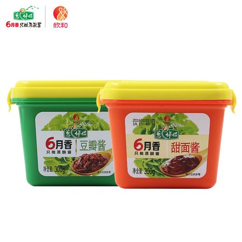 欣和葱伴侣6月香豆瓣酱300g 甜面酱300g组合炸酱面酱烤鸭蘸酱调料