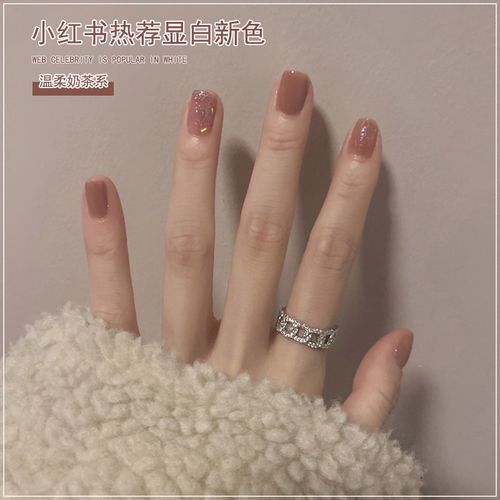 网红款指甲油胶2021年新款流行色夏天奶茶色裸色小红书爆款美甲胶