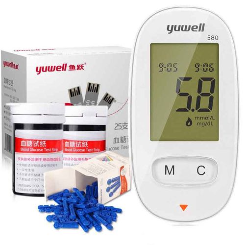 鱼跃 血糖仪580/590型血糖试纸条送采血针瓶装 【580血糖仪】 50试纸