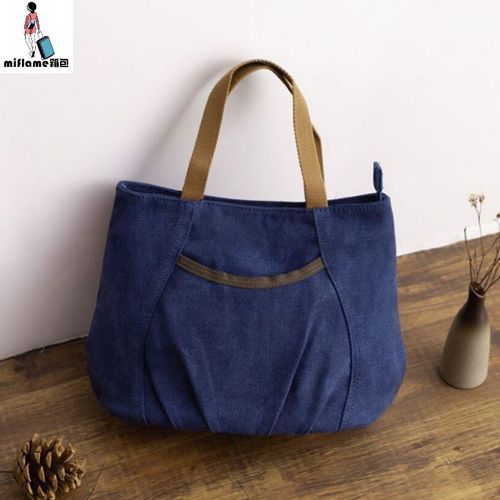 手提小布包布艺手提包小型手提包新款夏季小包包女士帆布包文艺手提