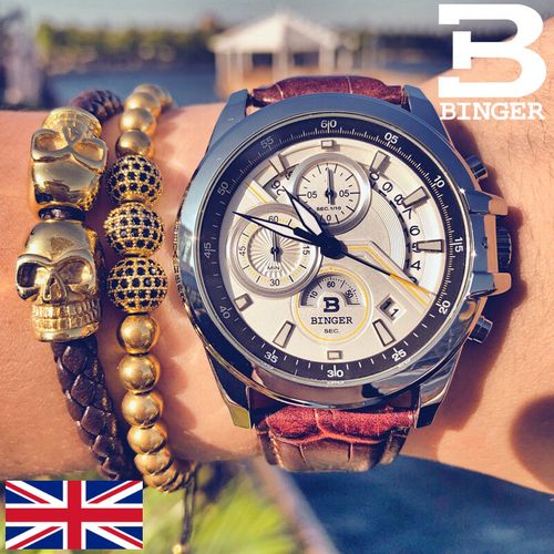 瑞士注册陈小春代言宾格手表男士防水男表夜光运动时尚s757轩辕三眼