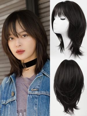 假发女短发辛芷蕾同款发型假发刘海自然帅气锁骨发卷发外翻全头套