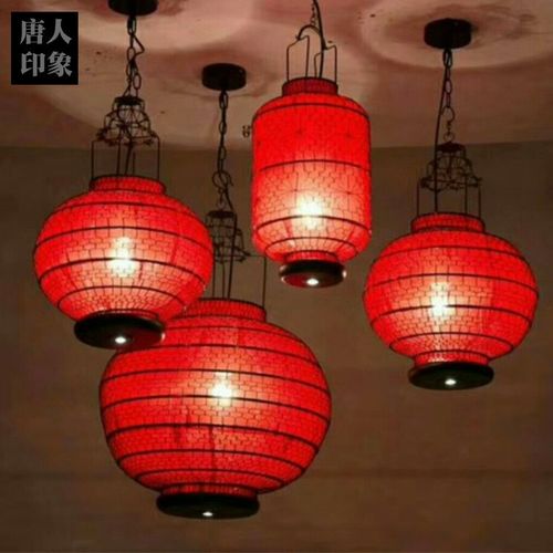 新中式手工编织铁艺灯笼吊灯餐厅火锅店茶楼饭店灯六角形灯具定制