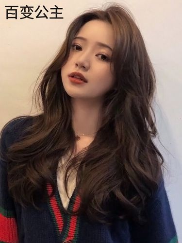 假发女长发大波浪长卷发隐形蕾丝中分八字刘海自然真人发丝全头套