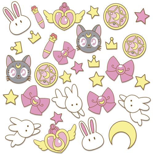 动漫美少女战士贴纸行李箱旅行箱笔记本电脑ipad贴纸手机贴画防水