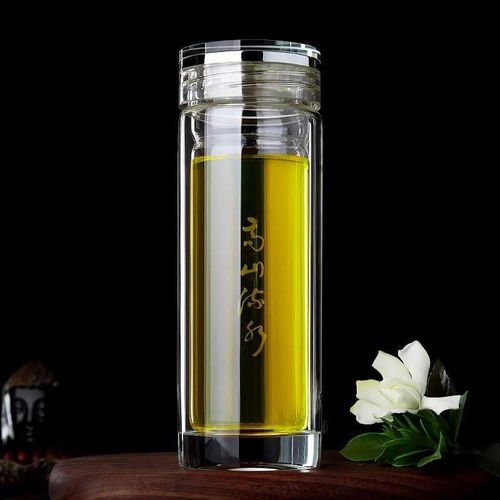 加厚双层玻璃杯水杯茶男女商务办公泡茶杯子杯水晶防