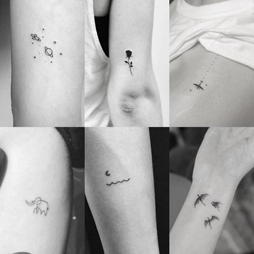 碧波雅ins风个性小图案纹身贴防水女持久网红简约手指手绘小清新