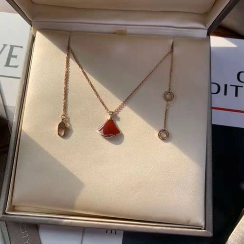 【现货】bvlgari宝格丽红扇子项链经典时尚b689