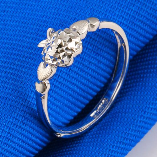 正品铂金戒指pt950白金女款小苹果时尚新款素戒保平安开口送情人