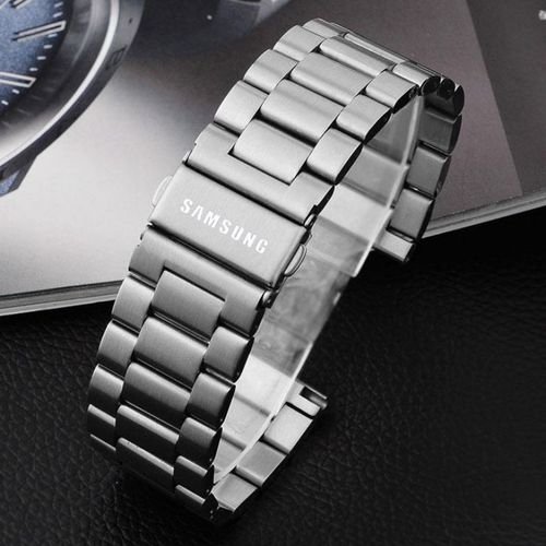 远雅/适用三星手表s3/galaxywatch46/watch345mm金属表带精钢男表链