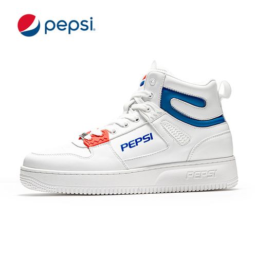 pepsi/百事百搭板鞋男鞋冬季高帮鞋男士韩版小白鞋