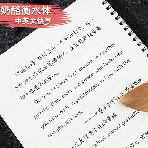 奶酪衡水体字帖中英文速写练字女生字体漂亮行楷书