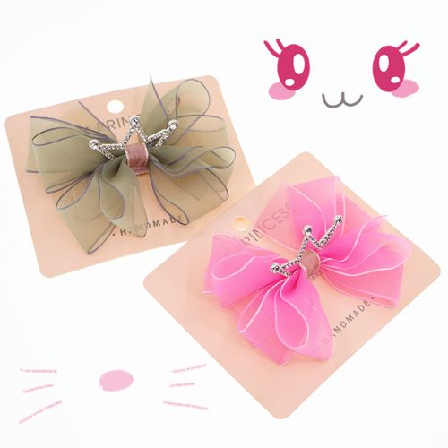 儿童发夹发饰女童宝宝发卡韩版女孩蝴蝶结学生刘海夹皇冠公主边夹