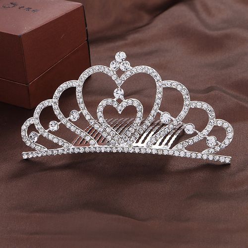 韩式公主唯美桃心皇冠学生高档演出王冠可爱宝宝发卡