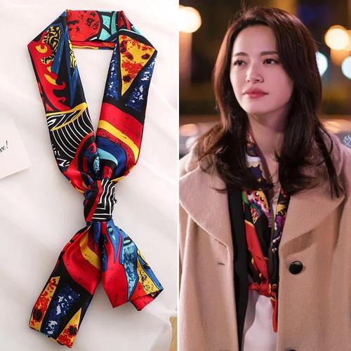 长条细窄长款搭配衣服小丝巾女复古装饰2019长条薄款