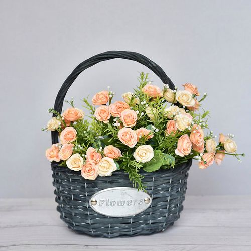 柳编藤编手提花篮家居装饰鲜花干花插花篮创意绿植多肉花盆礼品篮